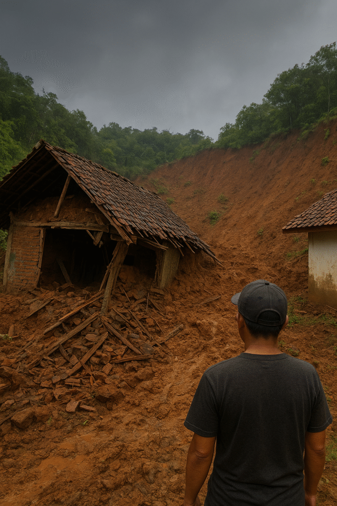 Longsor Terjang Rumah Warga Purworejo, Empat Warga Mengungsi