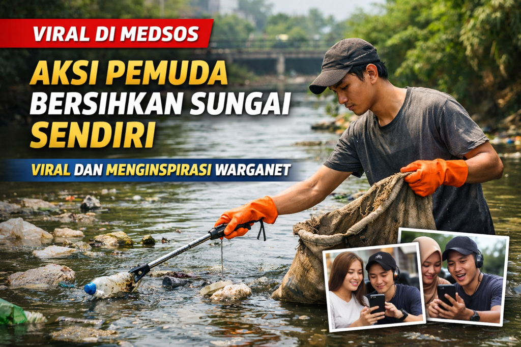 Satu Aksi Nyata, Ribuan Dukungan : Pemuda Pembersih Sungai Jadi Sorotan